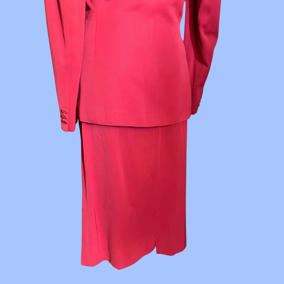 Completi & Tailleur: 1940s Art Deco vintage red suit gabardine blazer skirt Ameri – Usato da Zürich venduto da MISSYS-WONDERBAG 5
