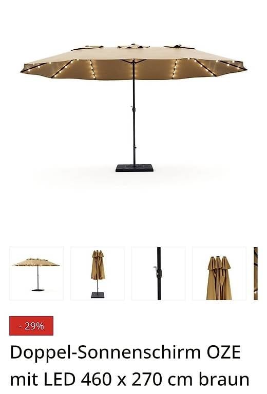 Ombrelloni: Sonnenschirm mit integrierter LED-Beleuchtung – Usato da Mumpf venduto da met_wj6t