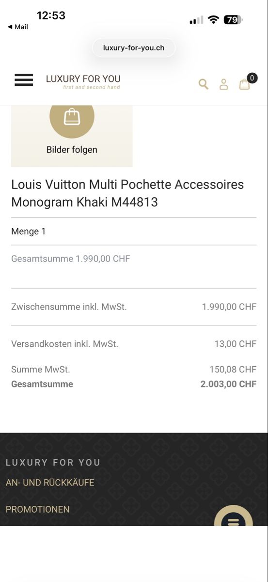 Louis Vuitton Taschen für Damen: Multi Pochette Monogram khaki – Gebraucht aus Waldenburg von Nando54 1
