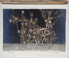 Werner Aber/Ober: Schöne Arbeit/Lithographie auf Papier