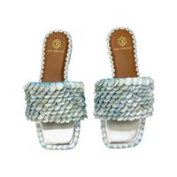 Neue DE SIENA Muschel Slippers, nie getragen Gr. 40