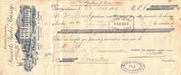 1901 Check mit diversen Stempeln