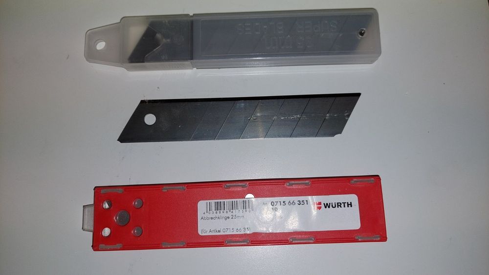 Würth Abbrechklingen 9 18mm Ersatzklingen Cutterklingen Für Cuttermesser Messer