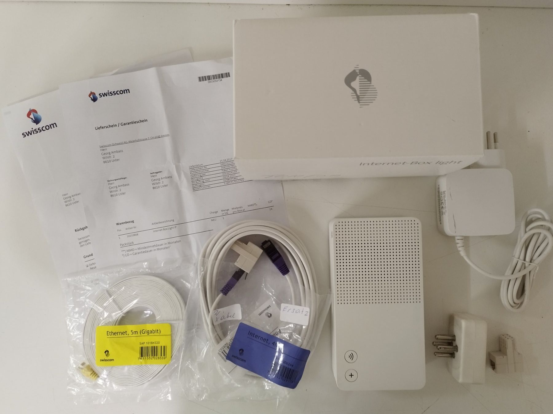 Swisscom Modems & Router: SWISSCOM Internet-Box light (Model: RTV1900VW) – Gebraucht aus Uster von