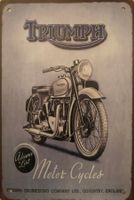 Blechschild Metallschild Triumph Vintage Thruxton Bonneville