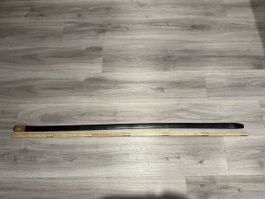 Black Leather Belt with Gold Buckle,