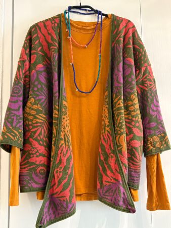Twinset: Gudrun Sjöden Shirt&Jäckli, S/M;curry, orange, lila