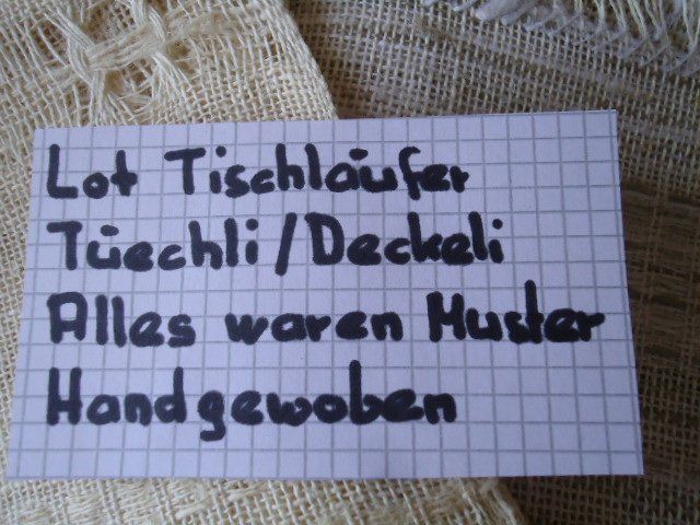 Altra biancheria da tavola: Handweberei Lot Tischläufer/  Tüechli – Usato da Stein AR venduto da dylesi