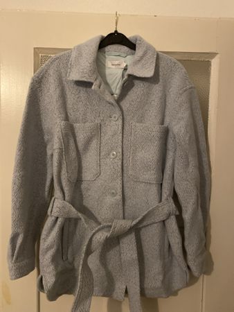 Hessnatur Jacke Wolle Gr 38 zartblau NEU