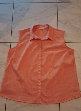 Hemdbluse Gr.48 ärmelos mintgrün