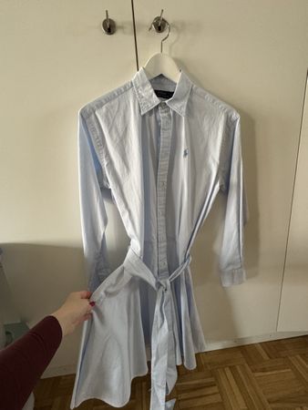 Polo Ralph Lauren Hemdblusenkleid, hellblau, Gr. 0 👗