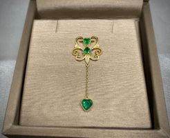 Emerald/ Smaragd Anhänger / 18k Gold