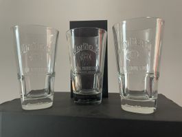 3 Jim Beam Gläser mit Prägung, Set aus drei Stück