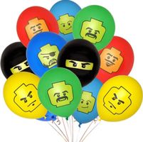 10* Minifiguren Ballon für Party, kein Lego