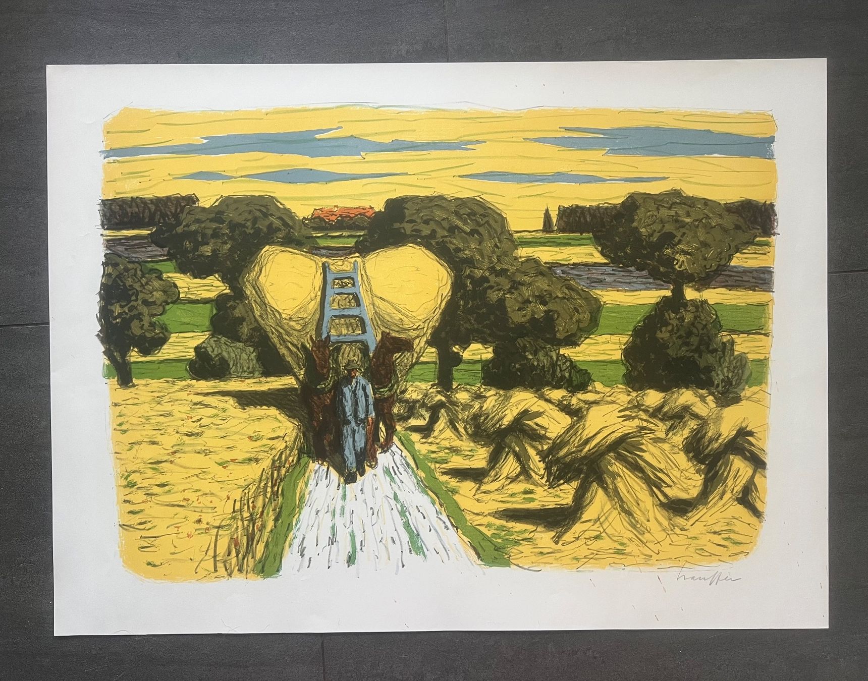 Arts picturaux & lithographies: Fred Stauffer, handsigniert – D'occasion à Rain par Pic-Ass 1