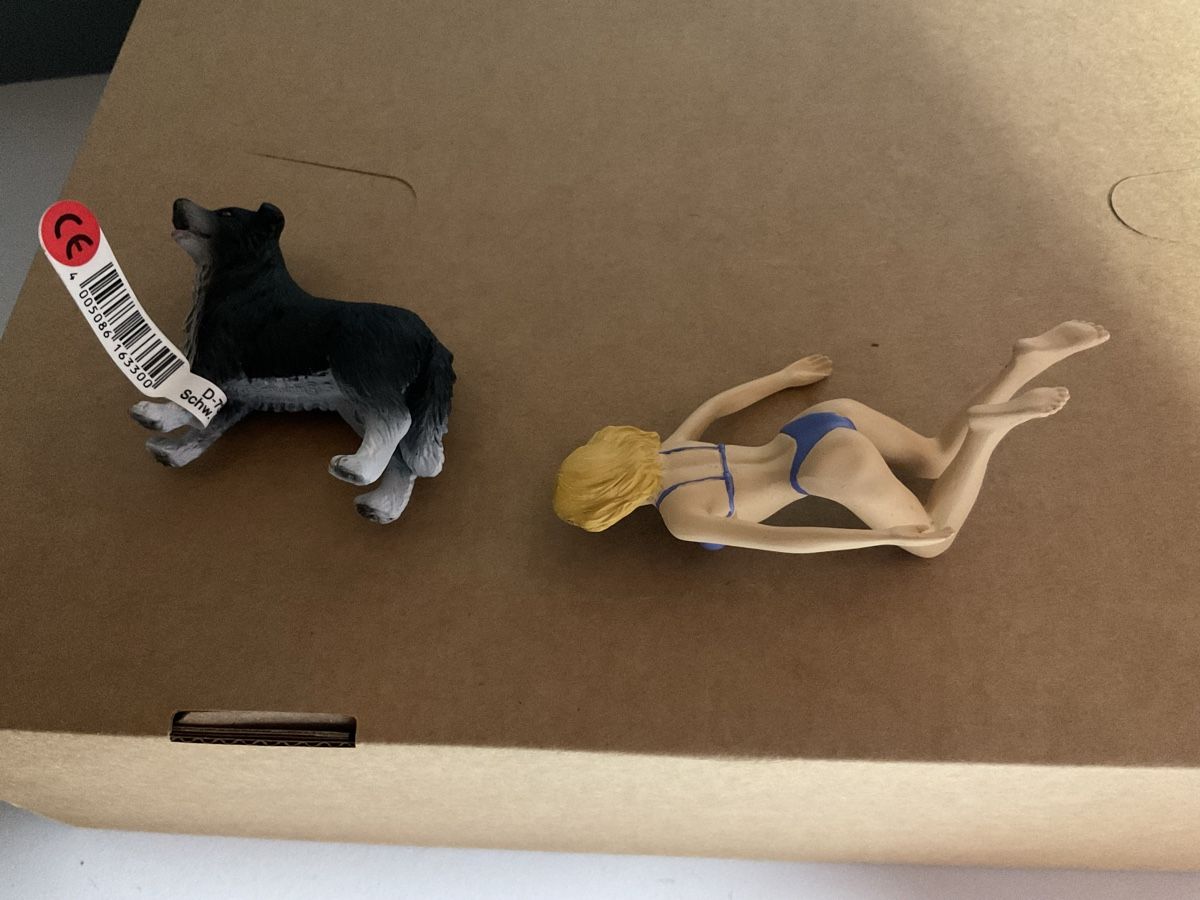Schleich Giocattoli: Frau im Bikini mit Hund 1:18 – Nuovo (secondo la descrizione) da Nänikon venduto da R_rota 2