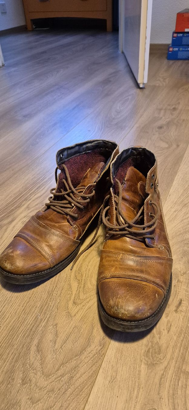 Herrenschuhe: Leder Schuhe Gr 45 Braun – Gebraucht aus Birsfelden von gui_m5m9 1