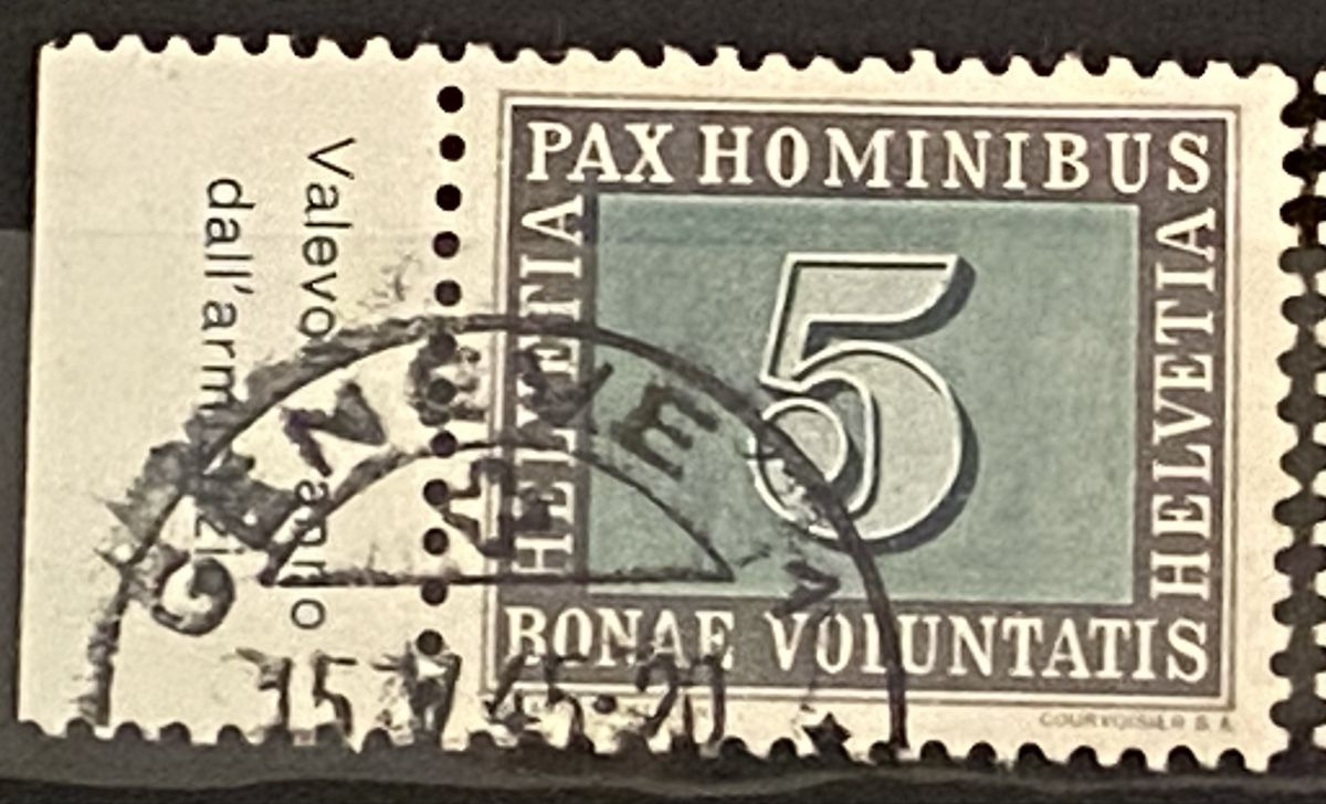 Tutti i francobolli: Timbres PAX -  Suisse – Usato da Petit-Lancy venduto da Solcarm 3