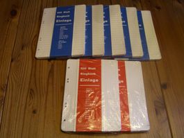 7x100 Blatt Ringbuch Einlage,DIN A5,liniert+kariert,6 Löcher