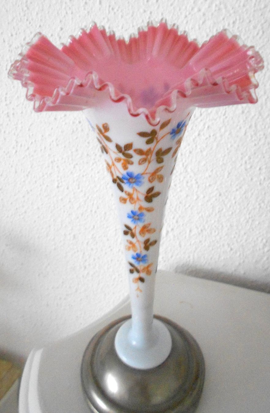 Vasen & Gefässe: Original Jugendstil Vase ca. 1912, Glas Emaille – Gebraucht aus Dübendorf von ArtExpression