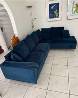 Ecksofa Blau Cord 