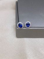 Saphir Ohrstecker /18k Gold/ Diamanten