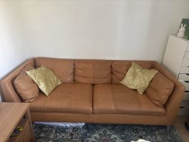 Ledersofa braun 3-Sitzer guter Zustand