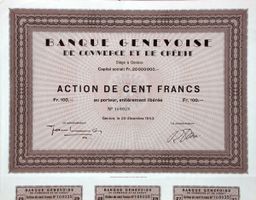 Banque Genèvoise de Commerce et Crédit, Genève - 1963