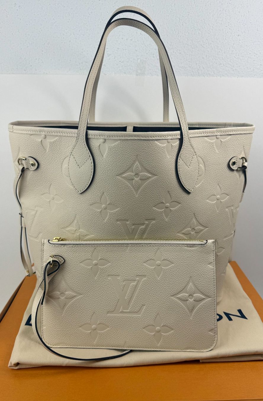 Louis Vuitton Borse da donna: Louis Vuitton Neverfull MM Monogram Empreinte Shopper Leder – Usato da Sursee venduto da Justmibu 1