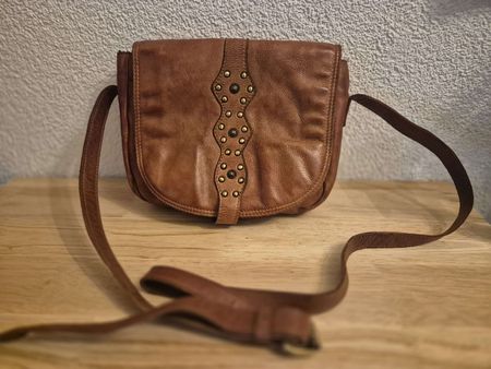 Tasche Kunstleder braun Damen Umhängetasche Neu