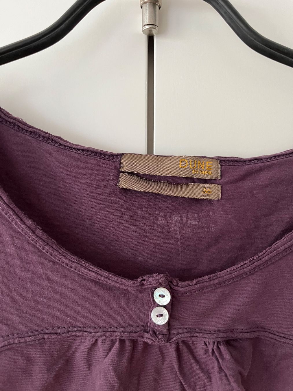 Top: Dune Crop Top lila Boho 36 Rüschen – Usato da Gümligen venduto da blackberrys 1