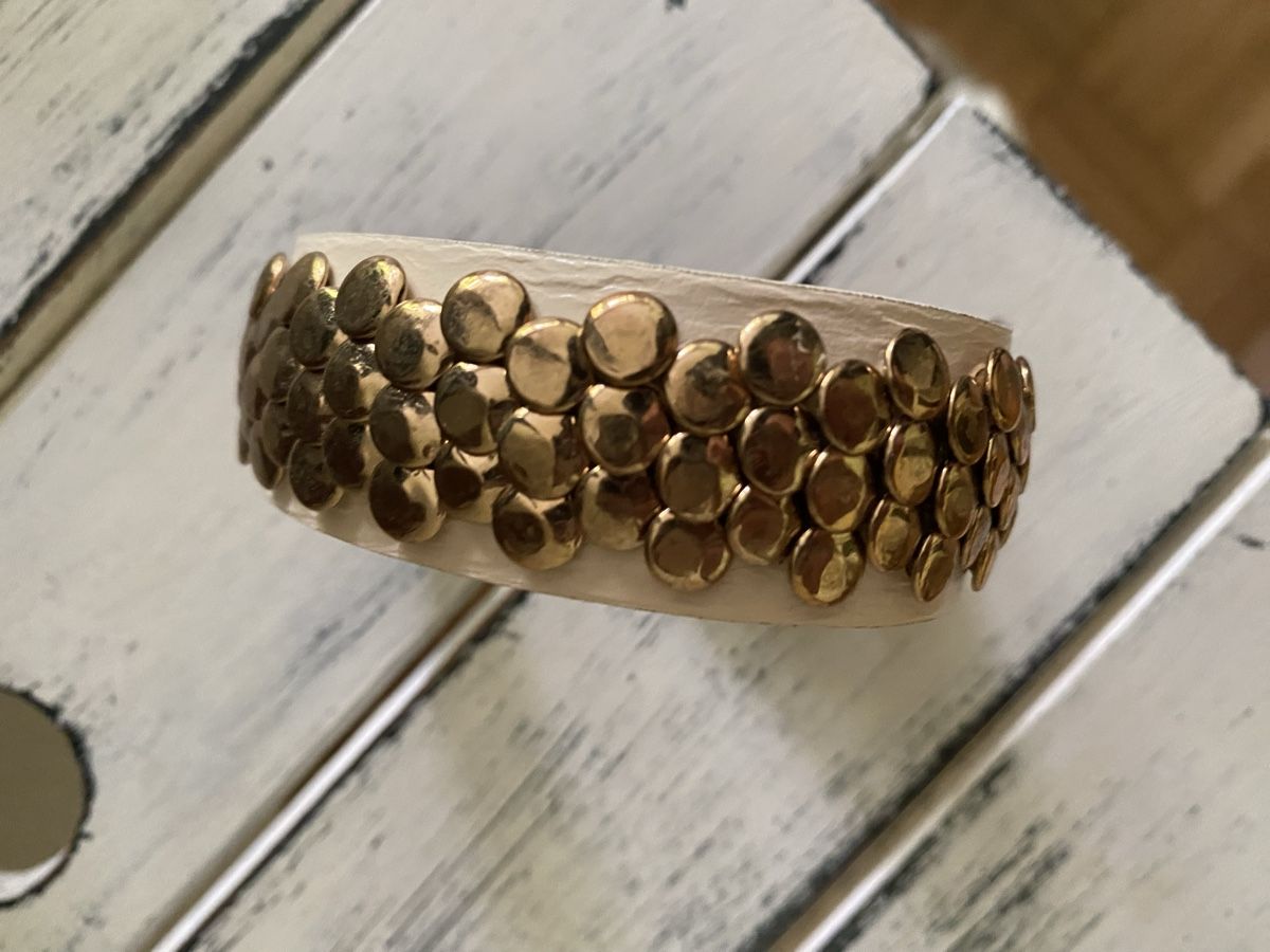 Bracciali & Braccialetti: Armband beige mit Kupfernieten – Usato da Schönenberg ZH venduto da Pfupfli1 4
