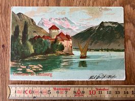 Postkarte Chillon Schloss Lenzburg alte Ansicht guter Zus...