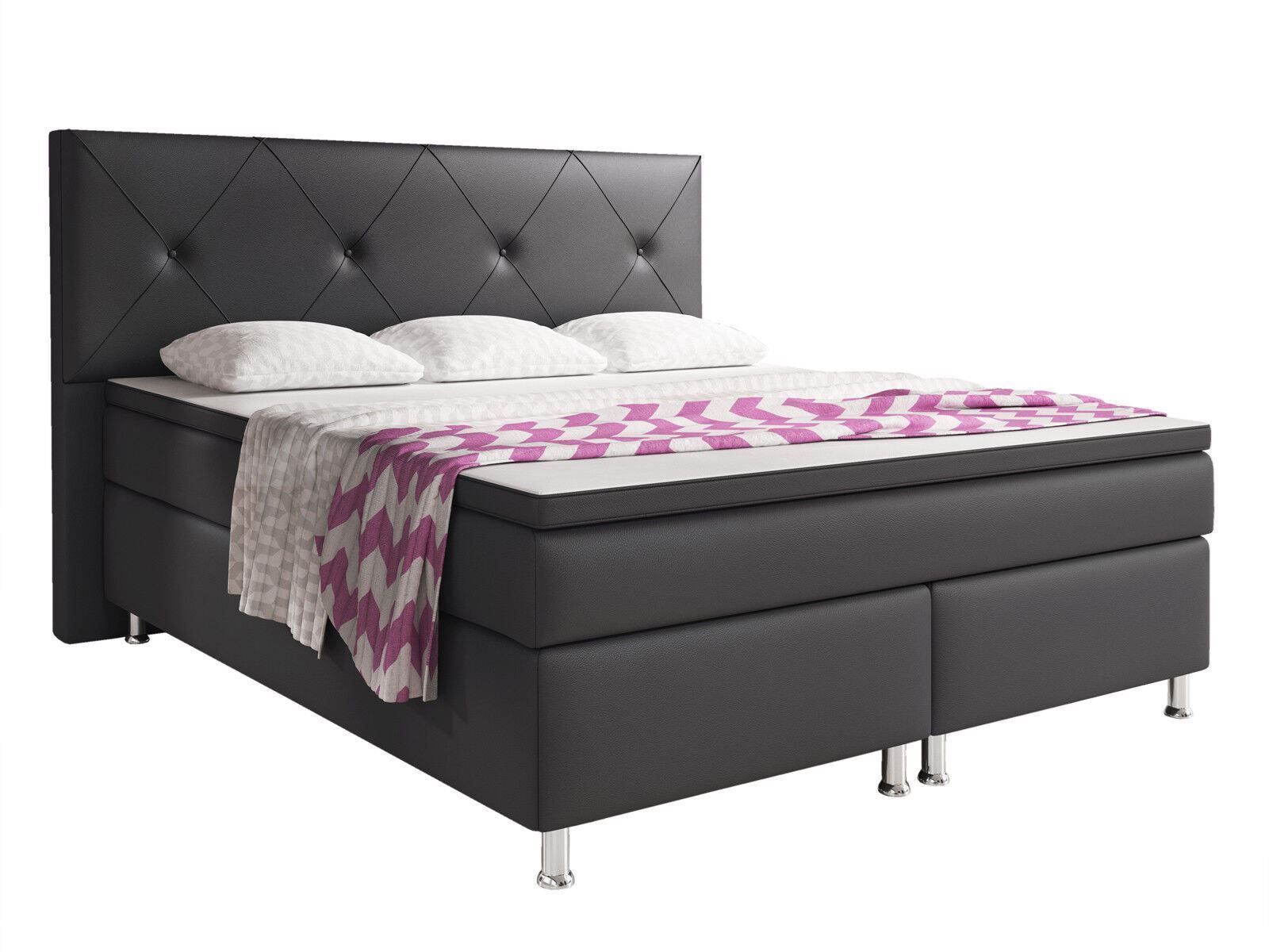 Letti: Boxspringbett 180x200 Anthrazit Bett Doppelbett – Nuovo e nell'imballaggio originale da Wallenwil venduto da toesstal-vertrieb 2