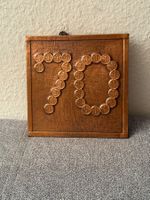 Kupfer Relief Dekoration Nummer 70 Vintage Metall Kunst