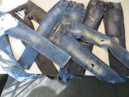 Hosenpaket 5x Gr.164 für aktive schmale Jungs