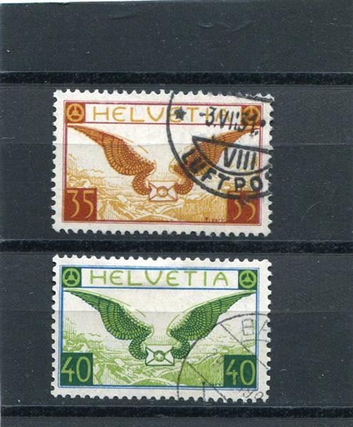 Tutti i francobolli: 1929 Flugpost Nr. 14/15 gestempelt – Usato da Winterthur venduto da Kyoung