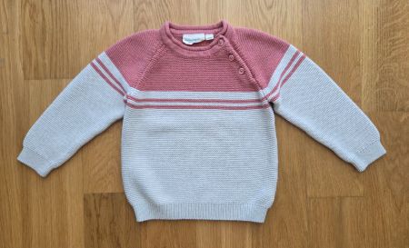 Kinder Strickpullover Sense Organics rosa beige 86 cm