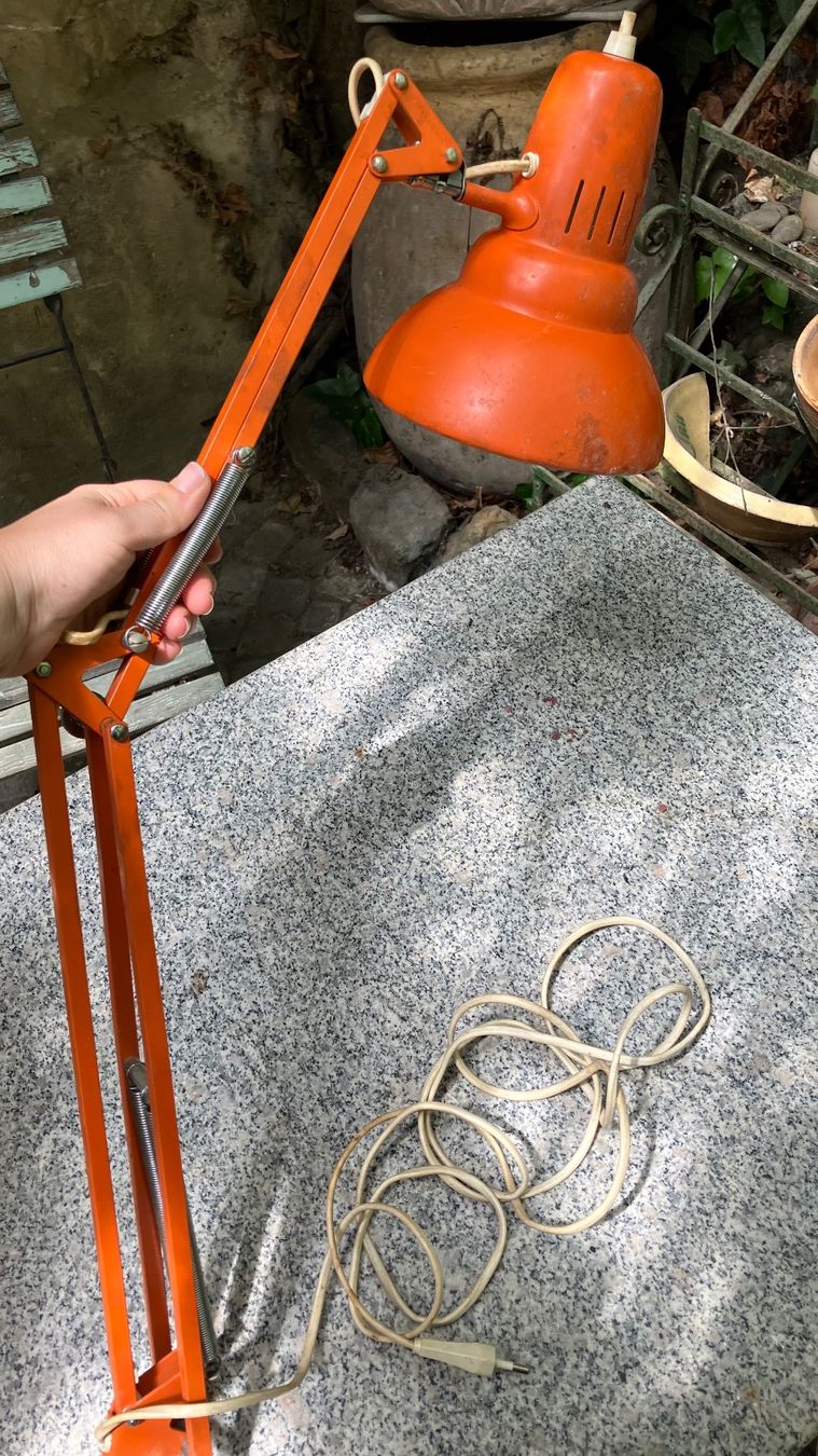 Regent Lampade: Lampe architecte Regent orange vintage – Usato da St-Cierges venduto da LeRegain 2