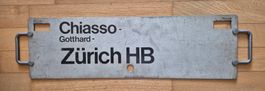 Zuglaufschild SBB Chiasso-Zürich