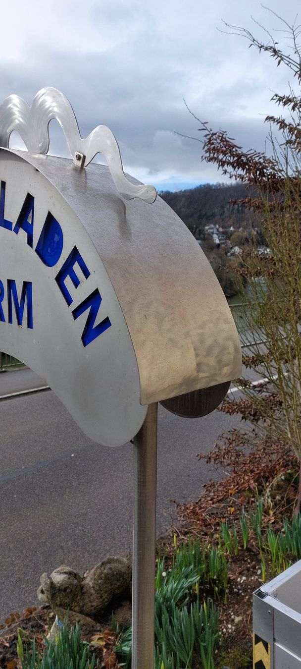 Insegne: Werbeschild aus Edelstahl – Usato da Brislach venduto da ericCH 4