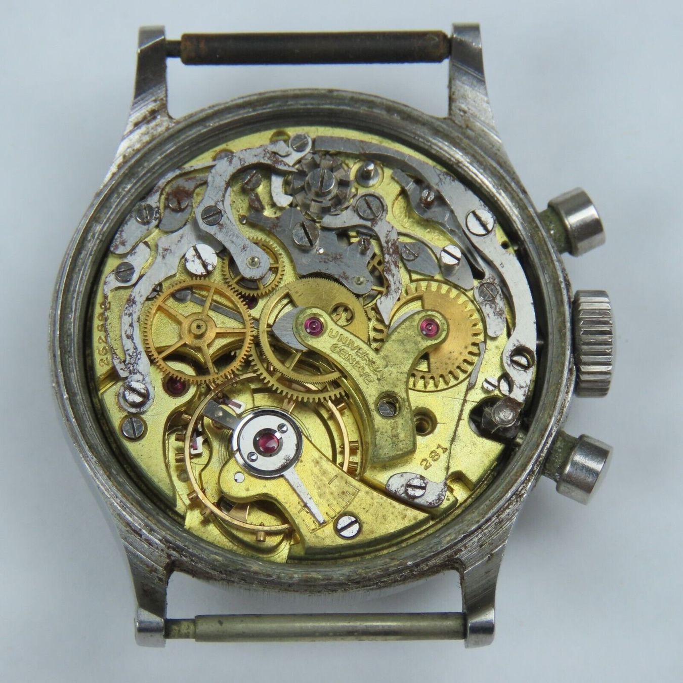 Uhren: Universal Geneve Compax 3-Register Model 281 Chronograph Arm – Gebraucht aus Peseux von  5