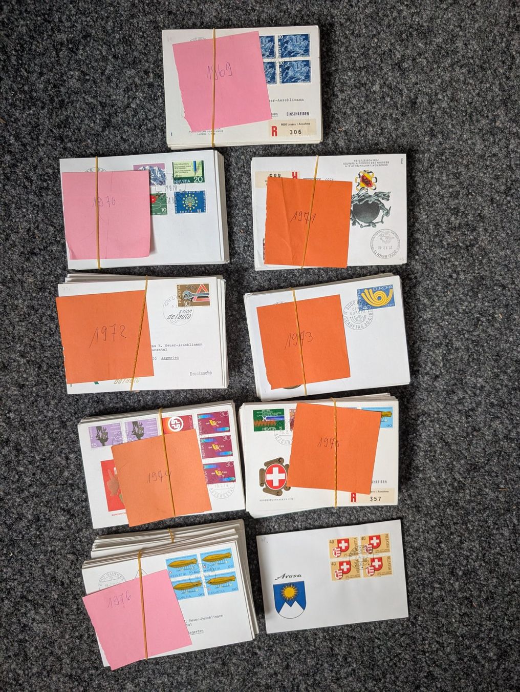 Alle Briefmarken: Ersttagsbriefe 1969 - 1976 – Gebraucht aus Safnern von Piotr