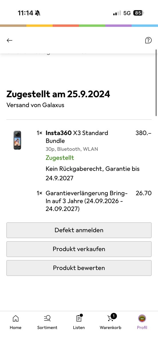 Insta360 Action Cam: Insta 360 x3 – D'occasion à Untersiggenthal par zueercher 6