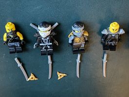 Lego Ninja Mini-Figuren + Zubehör, 4 Stück