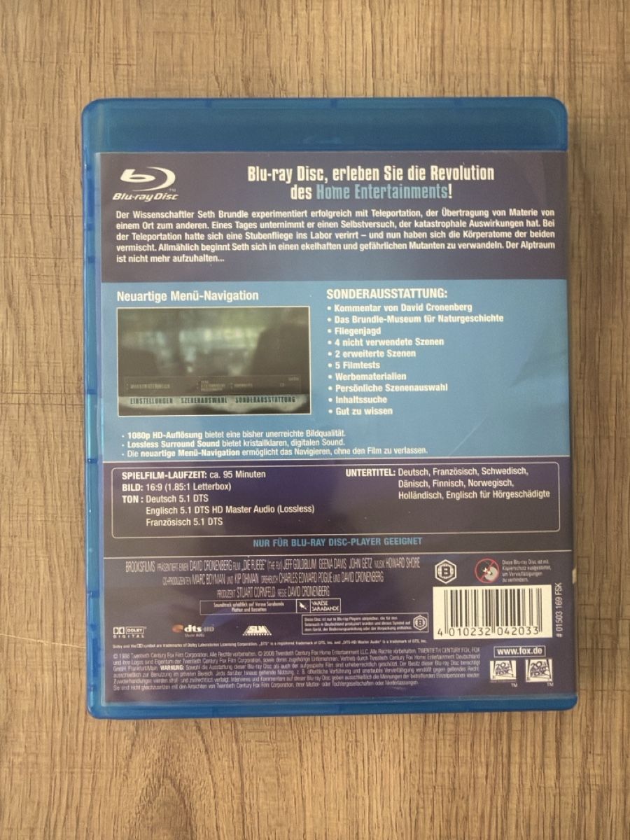 Tutti i DVDs: Die Fliege (1986) BluRay – Usato da Hagendorn venduto da masterchieff 1