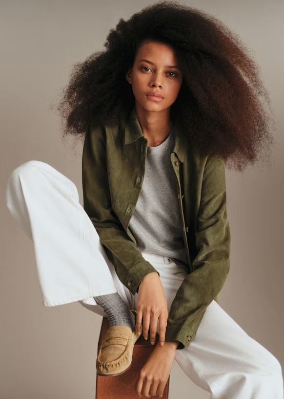 Sezane Giacche: Sézane Lederjacke in khaki - Gr.M – Nuovo (secondo la descrizione) da Basel venduto da A-Z-B 2
