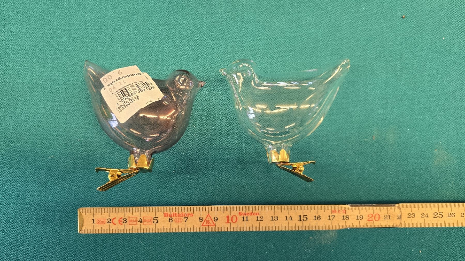 Tutte le decorazioni: 2 Glas Vögel Deko  – Usato da Tuggen venduto da Santasbag 2