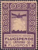 LANGNAU, VI ** postfrischer Vorläufer mit Attest, 1400.-+