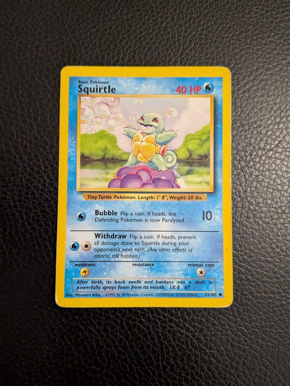 Pokémon Carte collezionabili: Base Set Squirtle 63/102 Ab 1 – Usato da Paradiso venduto da Pkmn10